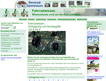 Tablet Screenshot of fahrradwissen.de